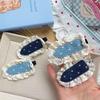 Korean Denim Polka Dot Lace Hair Clip