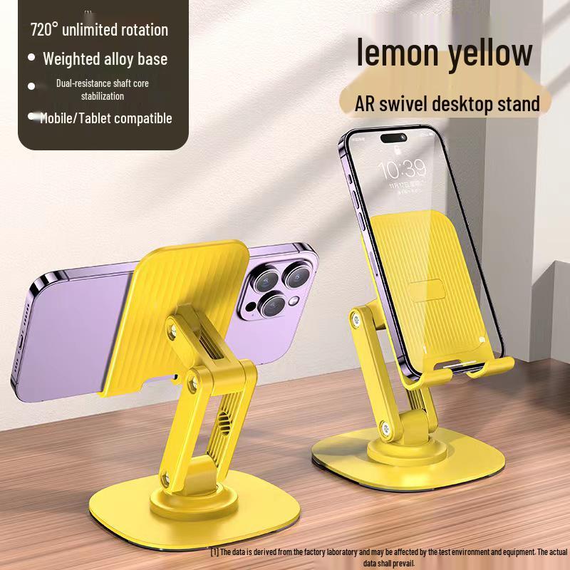 Universal 360° Rotating Metal Phone & Tablet Stand, Portable Dual-Axis Folding with Custom Logo