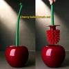 Creative Home 1PCS Cute Cherry shaped Toilet Brush Set with Long Handle Soft Hair Plastic Toilet Brush Bathroom Accessories