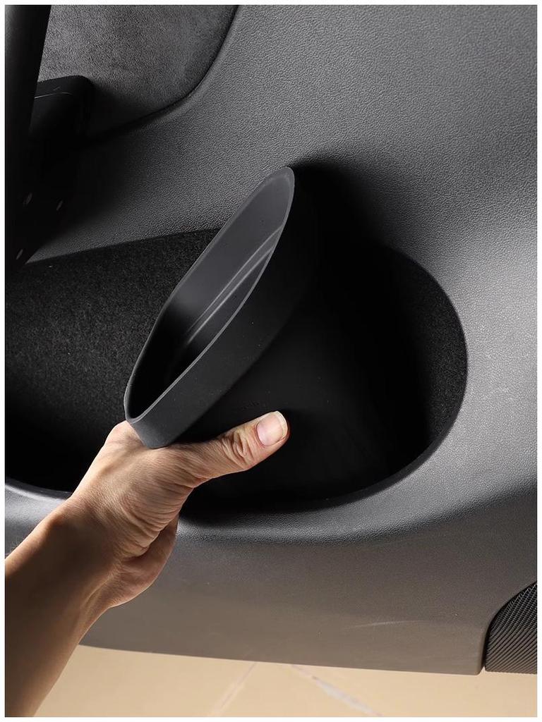 Silicone Trash Can & Slot Storage for Tesla Model Y3 Facelift