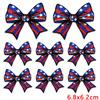 10pcs Wholesale Cartoon Full Embroidered Star Bow Iron On Patches For Clothing Diy American Flag Elements Cartoon Sew Applique 