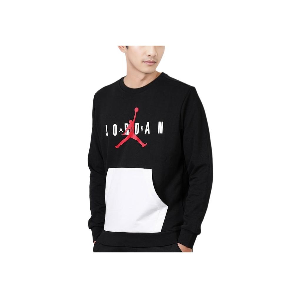 Pánská mikina s kapucí Air Jordan Big Logo Casual Sport Pullover Černá AR4785-010