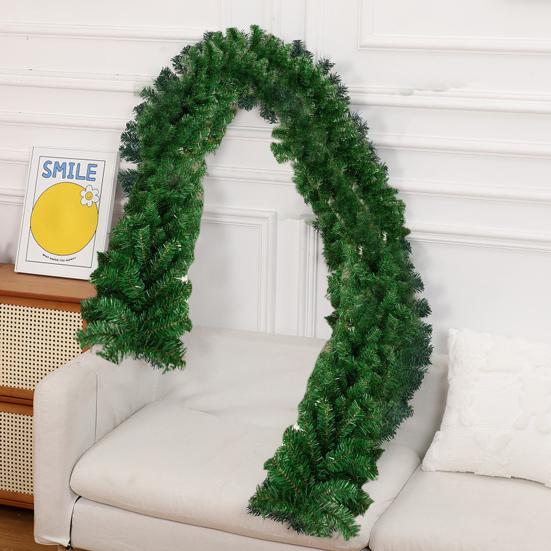 Christmas Norfolk Pine Garland Faux Pine Greenery Garland with Pine Cone Glitter Balls Red Berries for Mantel Staircase Holiday Decor