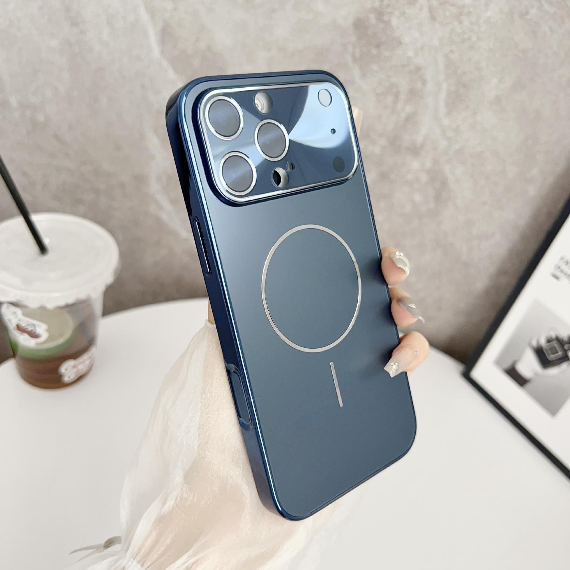 iPhone 17 Pro Max Electroplated Magnetic Case with AG Frosted Skin-Feel and Large Window Design, Compatible with Apple 16 iPhone 17 Pro Max