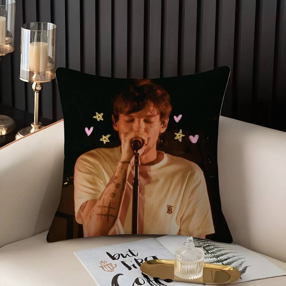 Louis Singer Tomlinsons Pillow Case Home Dorm Chair Back Short Plush Double-sided Printing Office Nap Time Cushion Cover
