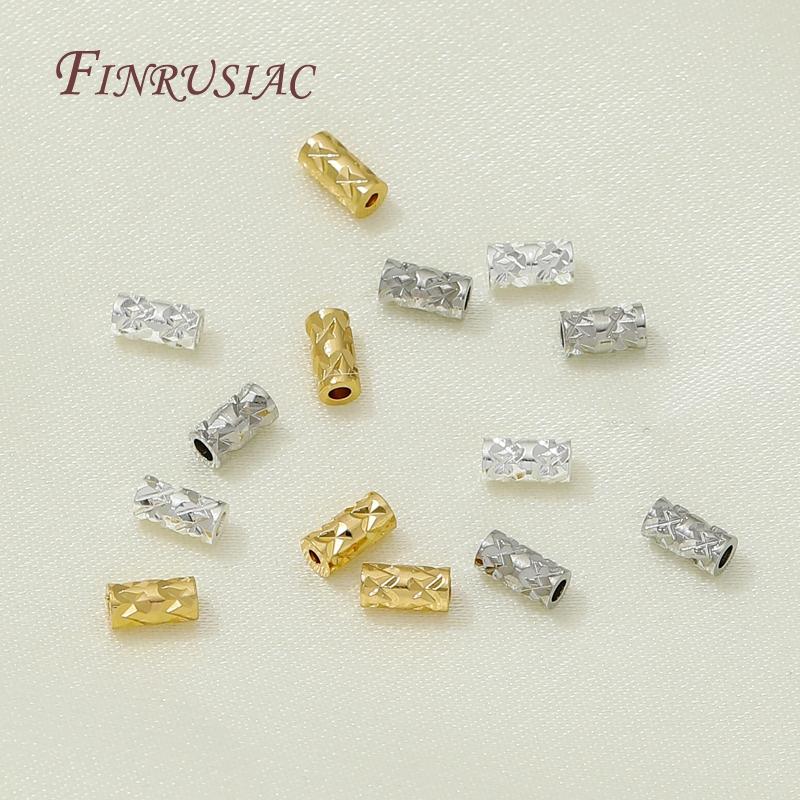 18K Gold Plated Spacers For Beads,Decorative Bead,Metal Separator Beads,DIY Necklaces Making Accessories,Jewelry Findings