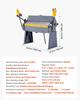 Box and Pan Brake, 1220 mm/48 inch Sheet Metal Bending Brake, 12-Gauge Mild Steel Capacity, 0-135 Degree Adjustable, Metal Bender Machine with 8