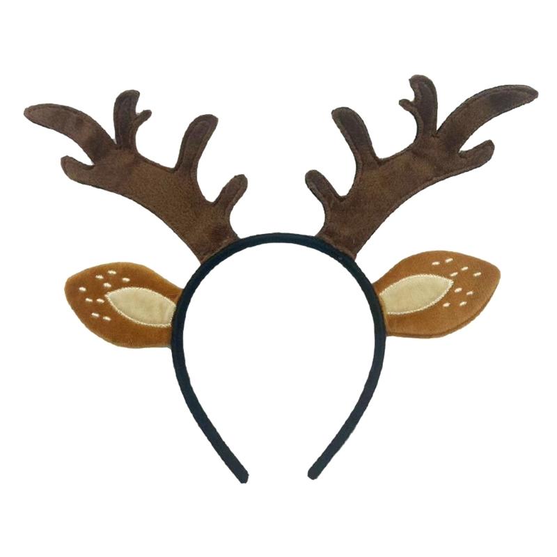 Christmas Deer Costume for Women Girl Christmas Deer Ear Headband Deer Tail Nose Skirt Halloween Amimal Outfit Accessory