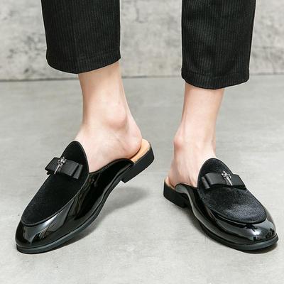 Neue Herren Wildleder Fliege Patchwork Halbschuhe Fahrschuhe Herren Casual Pantoletten Mokassins Atmungsaktive Slipper Zapatos Hombre