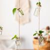 Flower Plant Hydroponic Container Home Decor Glass Vase Wind Chimes Hanging Vase 1 Strings