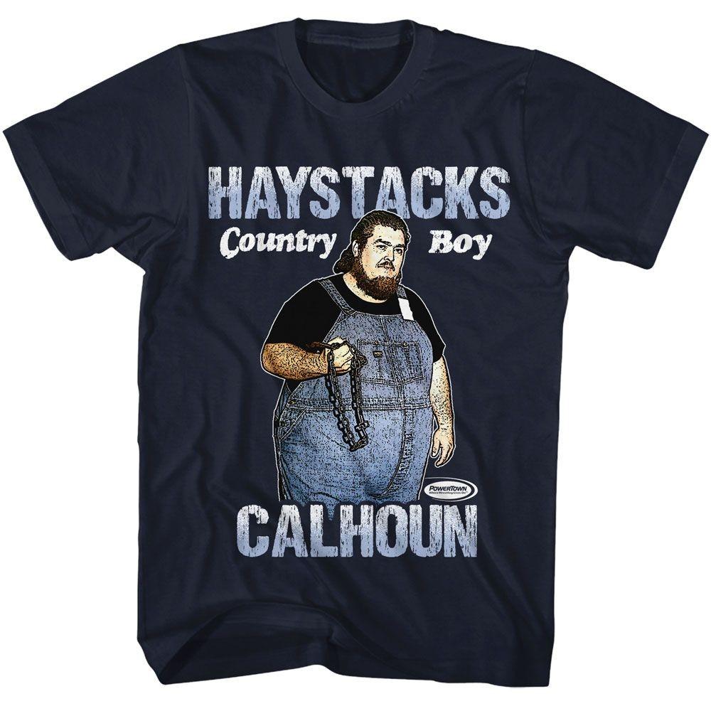 Powertown Haystacks Calhoun Navy Icons Shirt Unisex T-Shirt XL