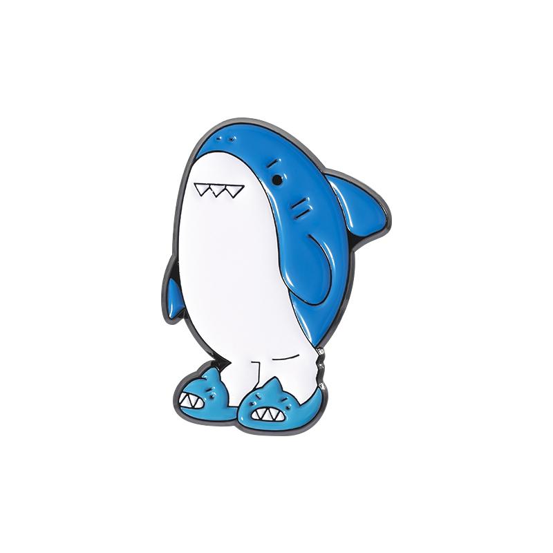 

Cartoon Marine Animal Enamel Pin Cute Shark Sea Lion Duck Brooches Lapel Badge Backpack Funny Jewelry Gift for Kids Friends