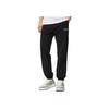 Li Ning Wade Series Solid Color Logo Print Elastic Waist Cuffed Sports Pants Men bottoms Black AKXSB93-1