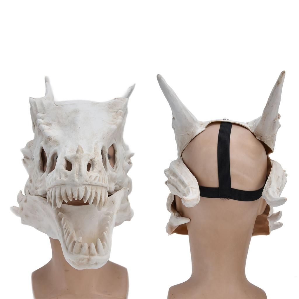 Latex Simulation Dinosaur Skull Mask Head Cover Halloween Costume Party Cosplay Props Decoration