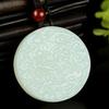 Xinjiang Hotan Jade Double-Sided Ruyi Peace Pendant with Auspicious Cloud Pattern and Certificate