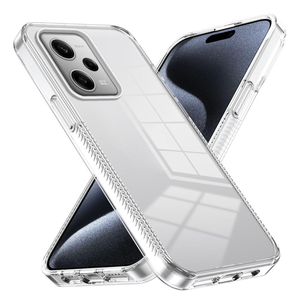 KEYSION Transparent Case for Redmi Note 12 Pro 5G 12 4G TPU+PC Anti-slip Clear Shockproof Phone Cover for Xiaomi POCO X5 Pro 5G