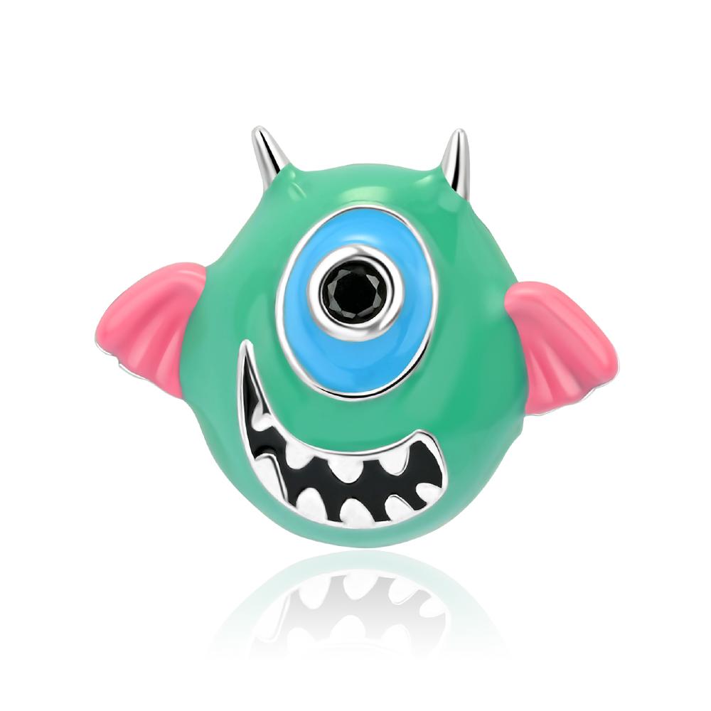Cute Cartoon Animal Charms 925  Silver Dragon Bear Dog Quirky Funny Pendent Metal DIY Beads Necklace Bracelet Creativity