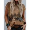 T-shirt estiva stile etnico occidentale stampa 3D T-shirt donna streetwear Harajuku T-shirt oversize Top Donna Abbigliamento ragazza
