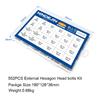 552pcs/set External Hex Bolt Set with Nuts Stainless Steel m3 m4 m5 m6 Bolts and Nuts Set Hexagon Head Screw Kit for Bicycle