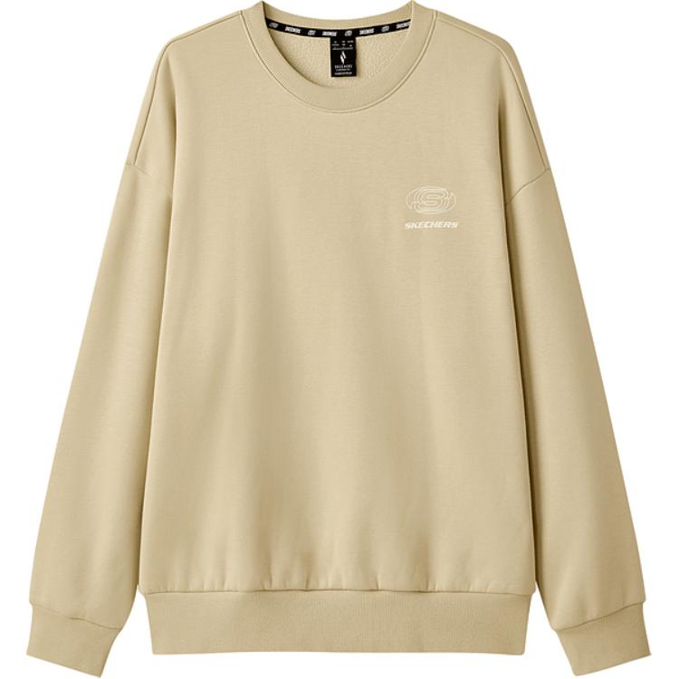 Skechers Fleece Lined Warm Sports Casual Commuter Comfortable Loose Soft Logo Round Neck Pullover Sweatshirt Unisex sweatshirt L324U189-028R XS