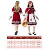 Sweet Fairy Tale Costume Women Cosplay Little Red Riding Hood Plush Cape Dress Farmhouse Maid Outfit Halloween Party