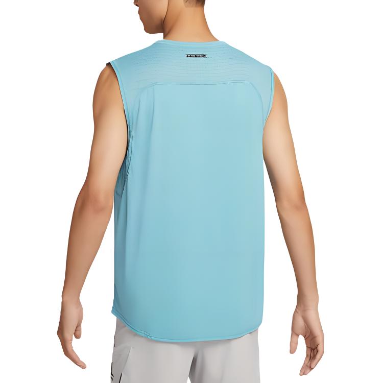 New Nike Running Tank Top Men's Denim Blue Green FN3310-464