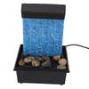 Indoor Water Fountain With Natural River Rocks LED Lights Lighted Waterfall Tabletop Fountain for