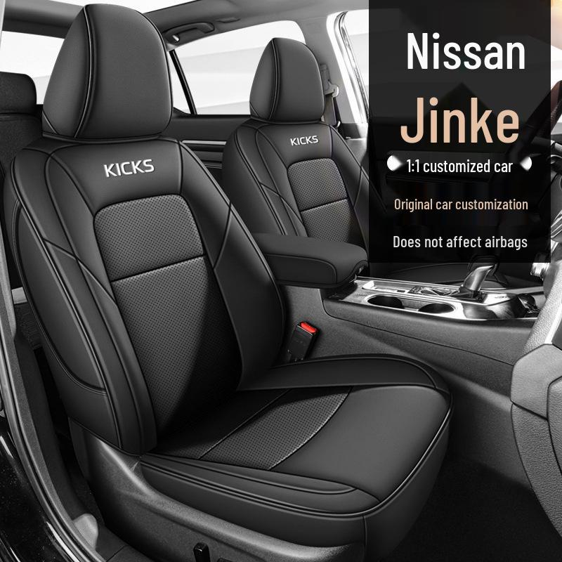 Nissan Kicks All-Season Leather Seat Covers, Full-Coverage Cushions for Five Seats