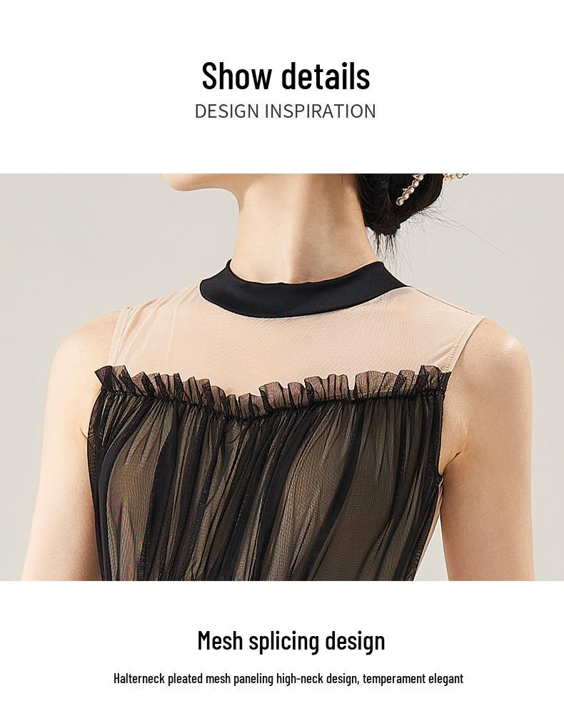 Black Ballet Costume & Leotard for Adults - Dance, Yoga, Gymnastics, Aerial, Skating Practice Wear.