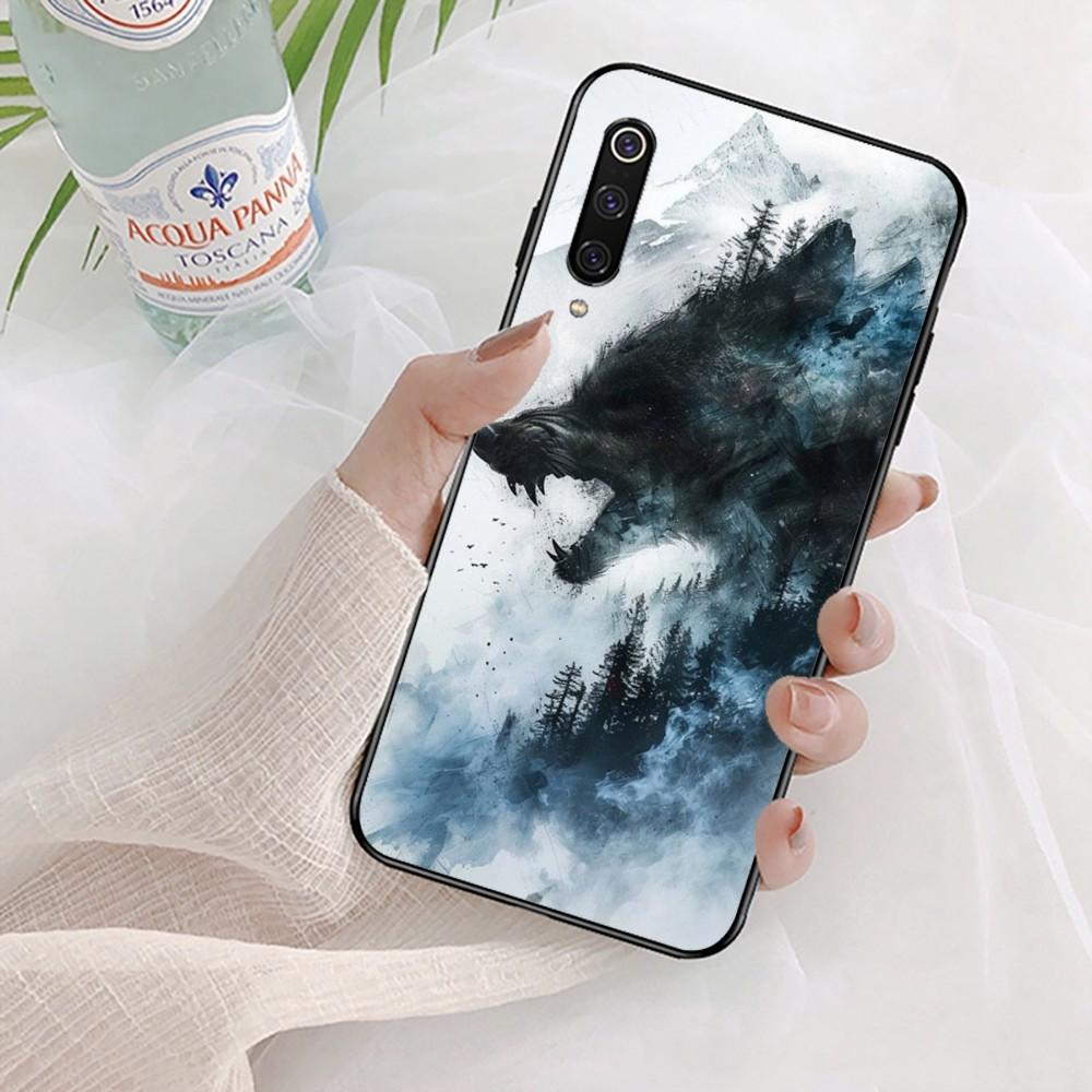 Animal The Wolf Howl Phone Case For Xiaomi Mi 5X 8 9 10 11 12 Lite Pro 10T PocoX3pro PocoM3 Note 10 Pro Lite