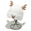 2025 autumn and winter new wool hat cartoon cute elk horn warm thickened knitted hat Christmas hat women
