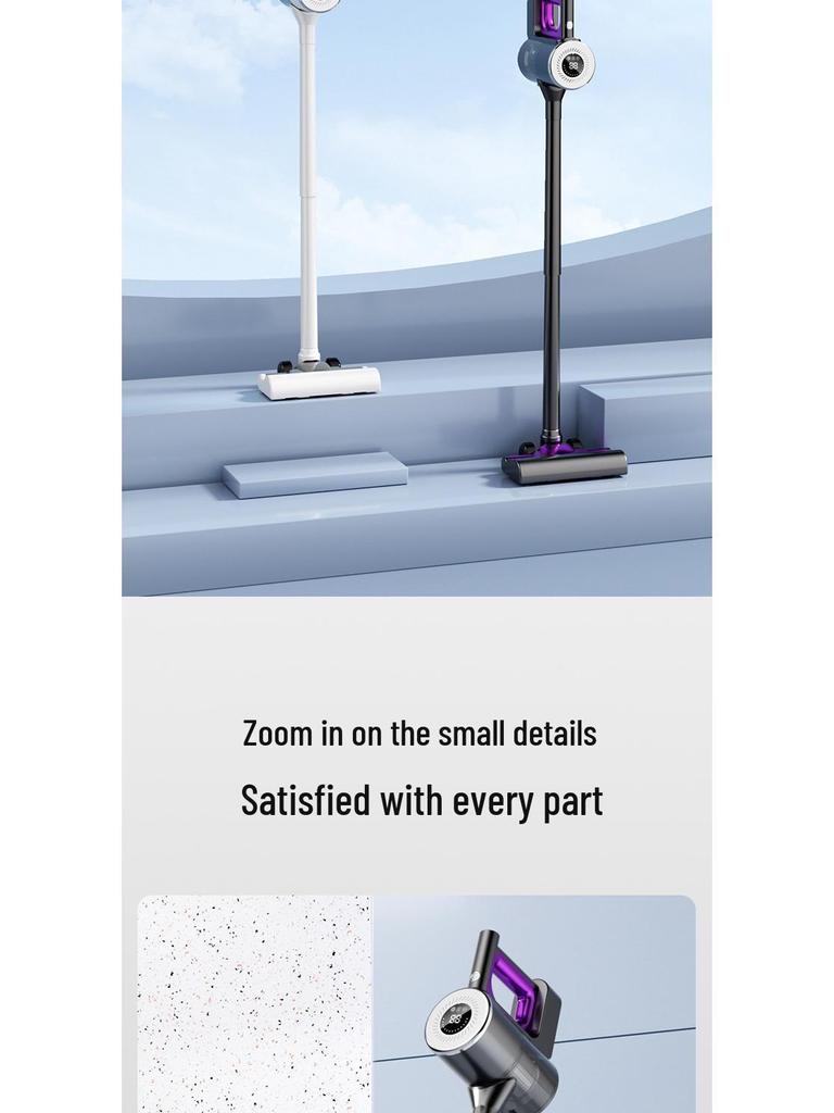 Handheld Wireless Vacuum Cleaner with Strong Suction, Mopping Function, and Wet/Dry Use – All-in-One Upright Design
