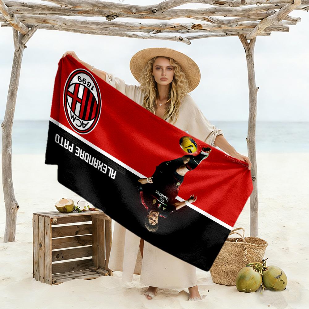 Football Player Action Beach Towel Super Soft Microfiber Quickdry Fabric Comfortable Lightweight