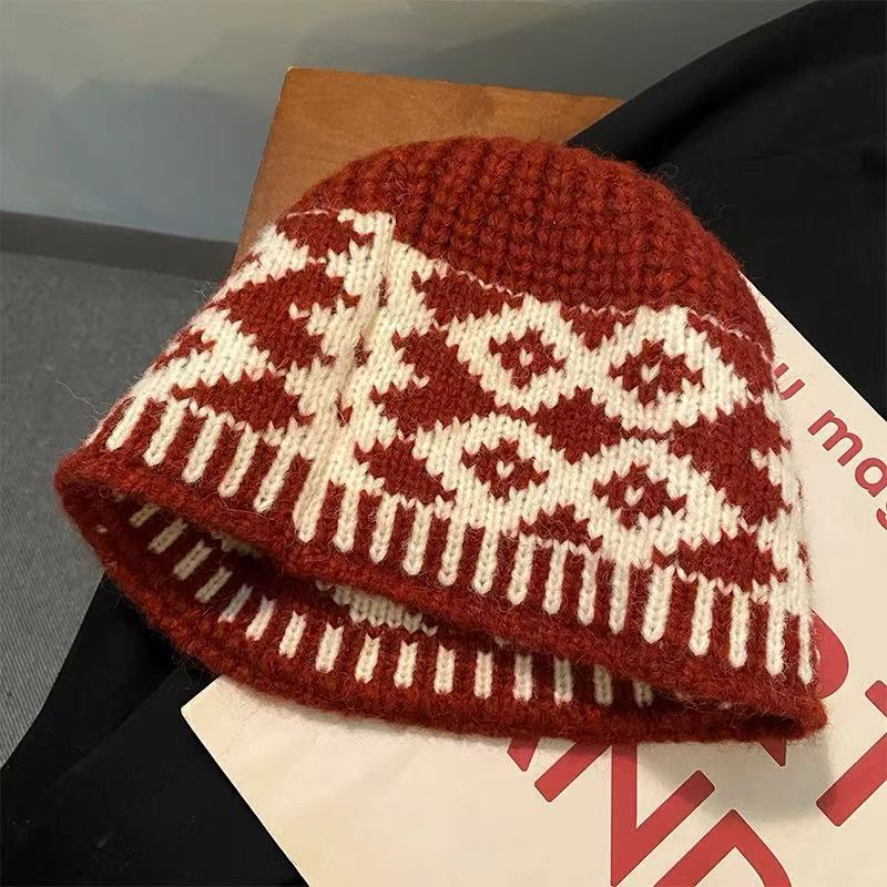 Handgefertigte gestrickte Plüschmütze für großen Kopfumfang mit freiem Gesicht, kleine Mütze, Damen-Wollmütze, thermische Ohrenschützmütze, kann auch eine Schirmmütze sein