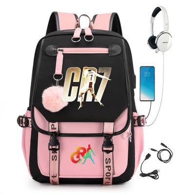 Large Capacity Schoolbag with Shoulder Strap; Student Three-piece Pencil Case Set