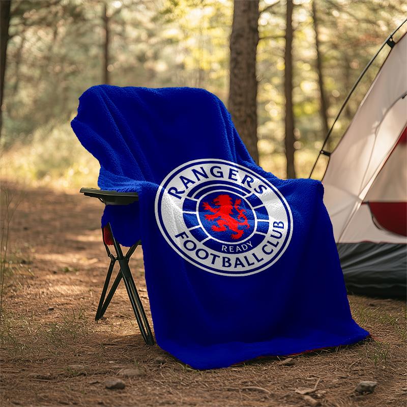 1pc Glasgow Rangers Theme Blanket - Digital Print, Polyester, Cozy for All Seasons, Perfect for Outdoor, and Travel