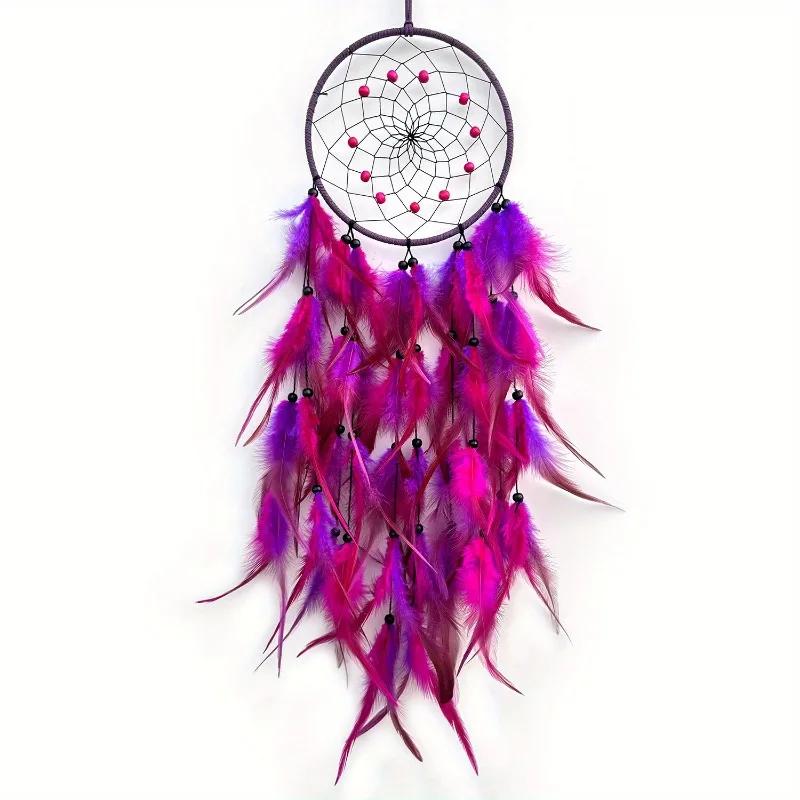 1pcs Beautiful Polychrome Dream Catcher Creative Home Wall Decoration Forest Style Wall Decoration Pendant,
