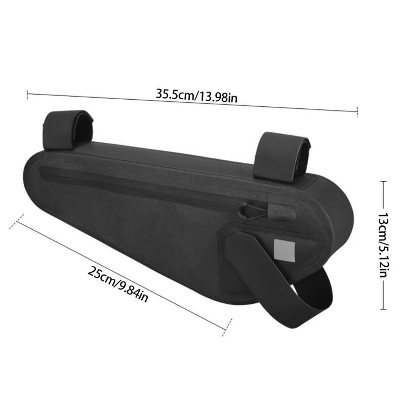 Wasserdichte Fahrrad-Vorderrahmentasche, Radsport-Lenkerstangen-Aufbewahrungstaschen zum Radfahren, Reißverschluss-Verschluss, Rennrad-Oberrohrtasche