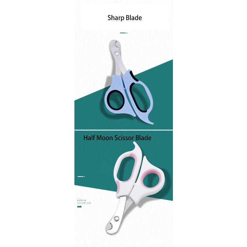 Stainless Steel Blade Dog Cat Pets Nail Clippers PP+TPR Comfort Handle Household Nailclippers Supplies for Professionals