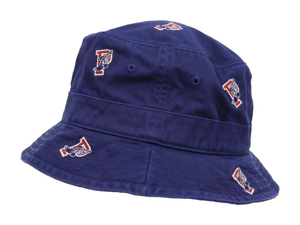 (Polo Ralph Lauren) Pánský a dámský bavlněný klobouk bucket s více výšivkami Wingfoot P 01080280 Velikost LXL NÁMOŘNICKÁ MODRÁ MULTI [Použitý]