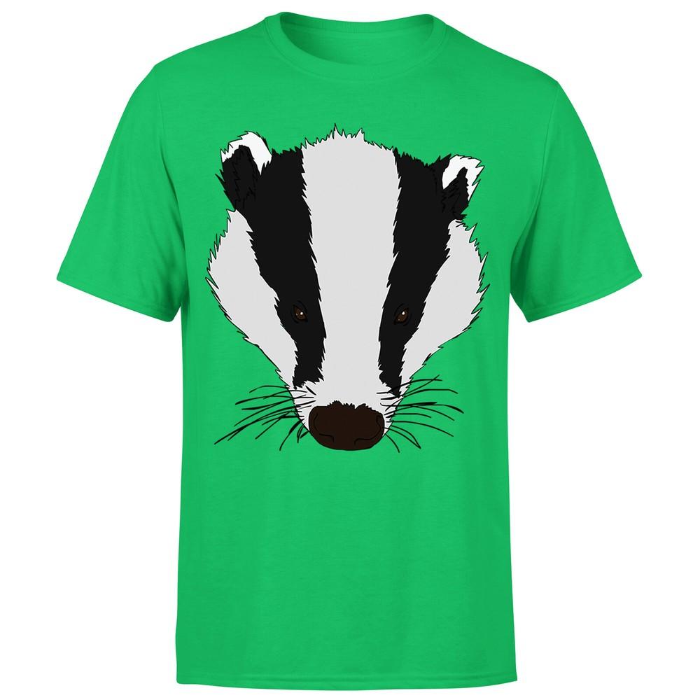 Badger Animal Face Ani Mates Unisexs Funny Novelty TShirt OrP1A2