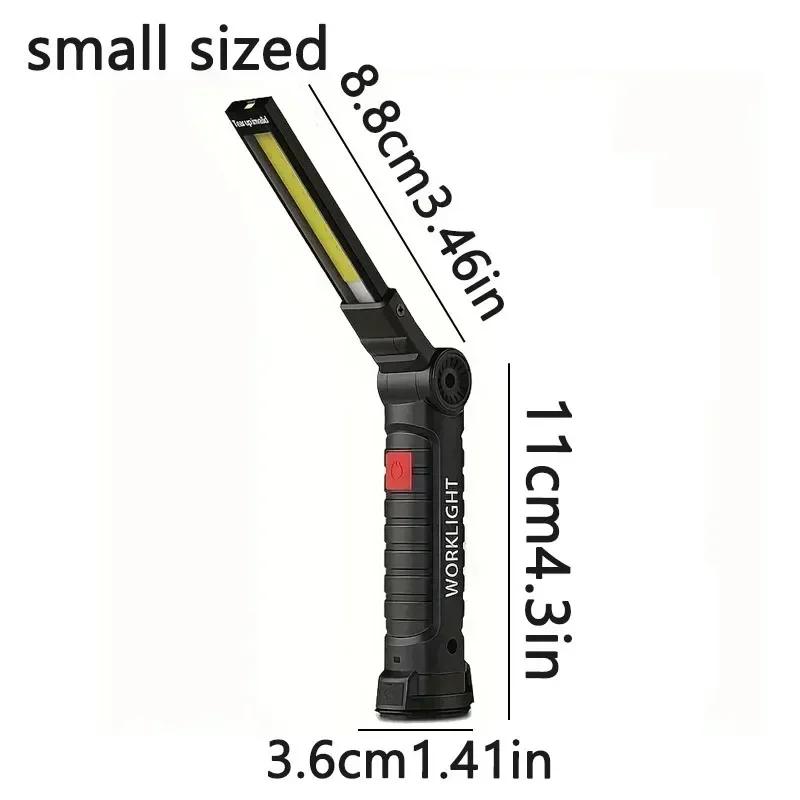 COB LED Folding Flashlight Portable Magnetic Work Light Lantern USB Rechargeable Waterproof Emergency Repair Camping Torch Lamp