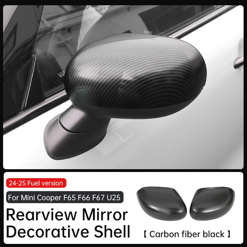 

Корпус зеркала заднего вида для Mini Cooper F65 F66 U25 F67 Countryman 2024 2025 ABS Декоративные аксессуары для наружного зеркала автомобиля углеродного волокна черного