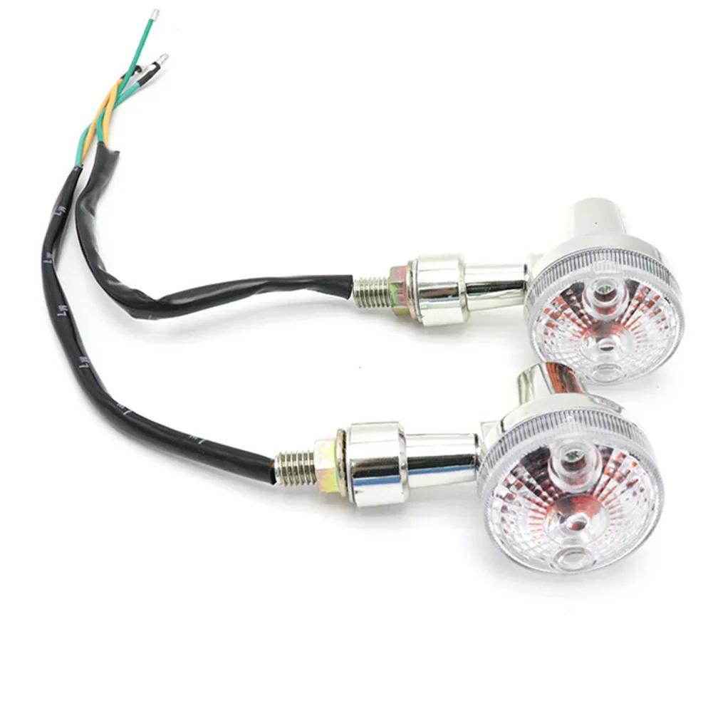 

2 шт. светодиодные поворотники для мотоцикла, противотуманные фары, мини-сигнальные огни, стоп-сигналы, индикаторы противотуманных фар, водонепроницаемые модифицированные детали, универсальные
