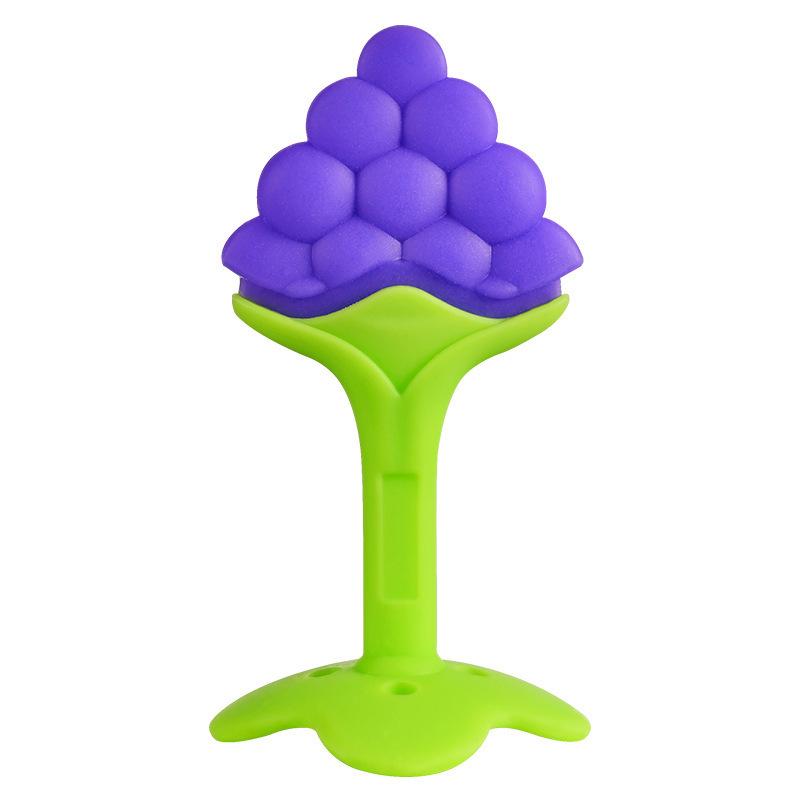 Popular Silicone Banana Teether Toothbrush with Suction Cup - Food Grade Chew Toy for Babies