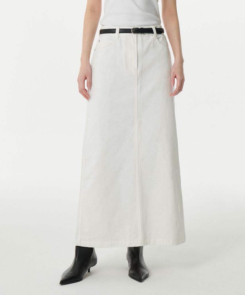 Musinsa Standard Woman Women'S Cp Maxi Skirt [White]