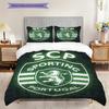 Set Copripiumino Trapuntato con Motivo Sporting CP Federa Decorazione per la Casa Regalo di Compleanno (1 * copripiumino + 2 * federa, senza nucleo)