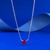 Jewelry 6 * 6 Heart Necklace Red Diamond Love Woman
