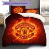 Man Utd Bedding Quilt Set Quilt Cover Pillowcase Home Decoration Birthday Gift (1 * duvet cover + 2 * pillowcase, without core)