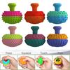 4/6 Peças/Conjunto Alívio de Estresse Brinquedo Rocker para Polegar Silicone Texturizado Rocker Pressionar Apertar Brinquedo Sensorial Auxílio de Foco Descompressão Fidget Brinquedo de Mesa